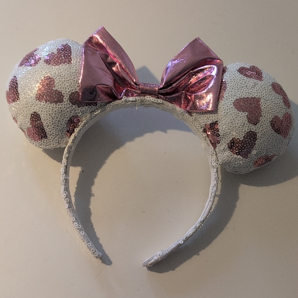 Disney Pink and White Sequin Headband